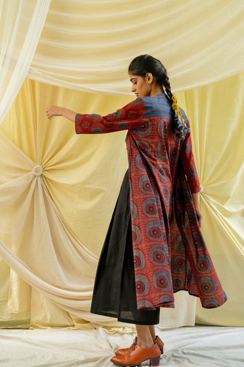 Pintuck Kurta - Burgundy Raga