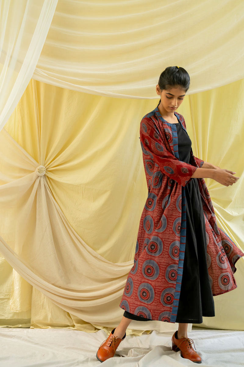 Pintuck Kurta - Burgundy Raga
