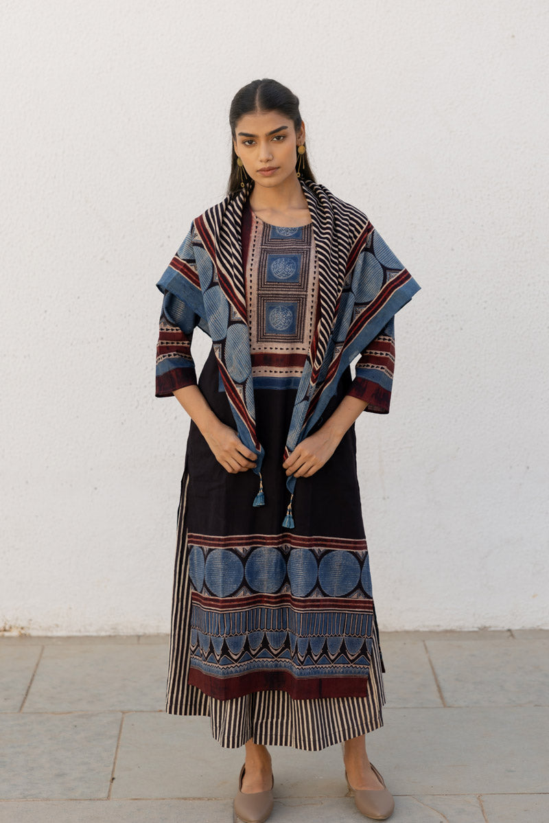 Set of 3 - Kurta, Scarf & Culotte - Adira 03