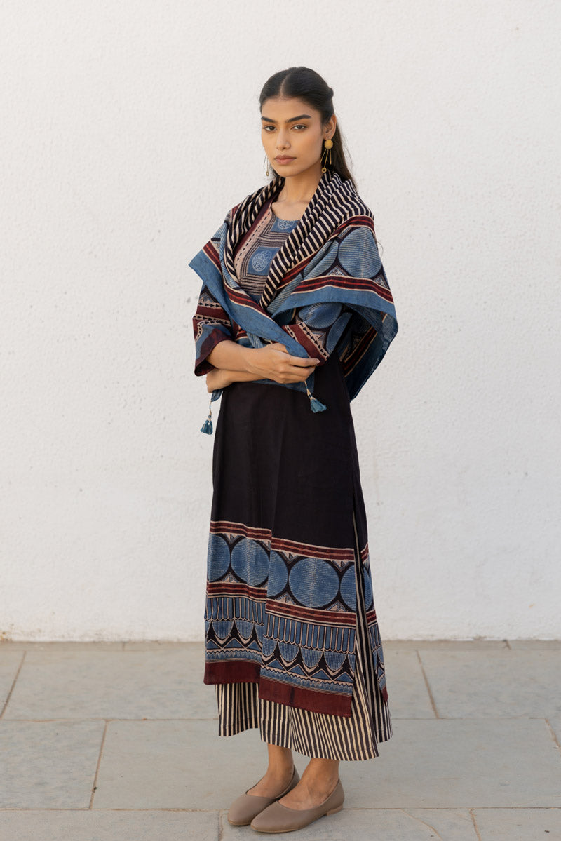 Set of 3 - Kurta, Scarf & Culotte - Adira 03