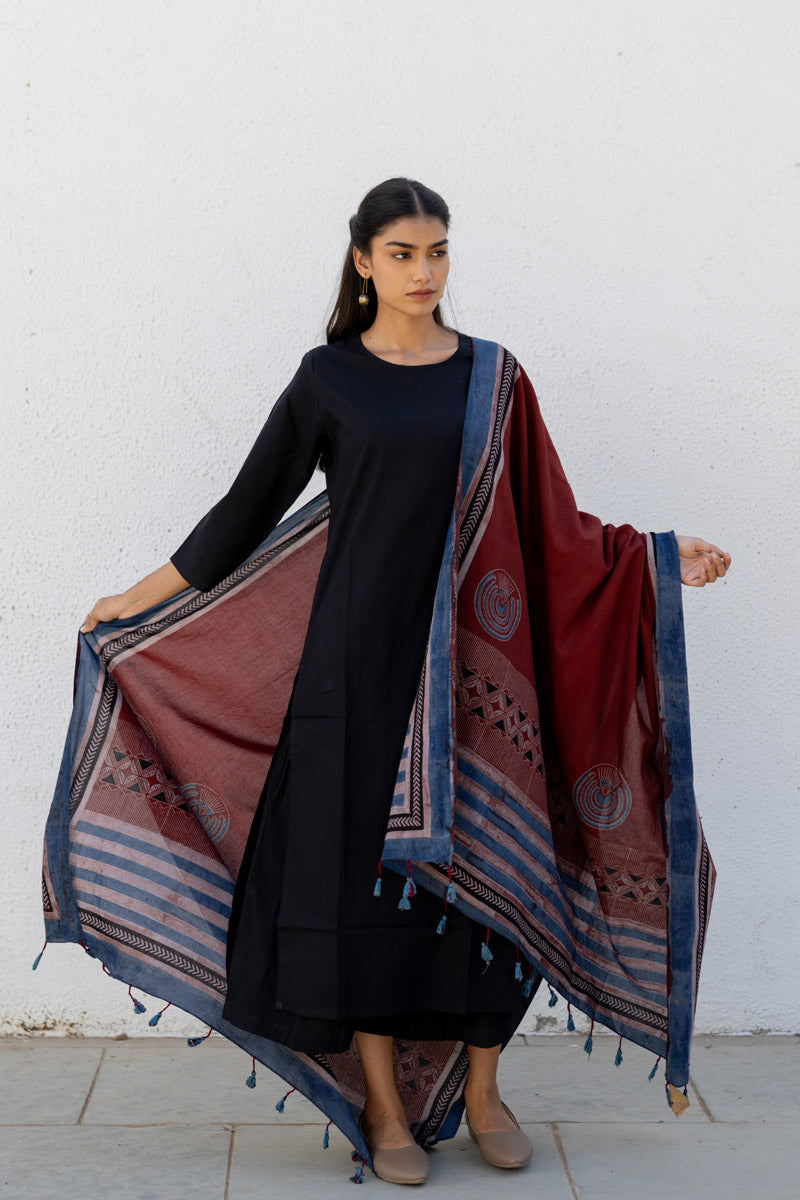 Set of 3 - Kurta, Dupatta & Culotte - Adira 06