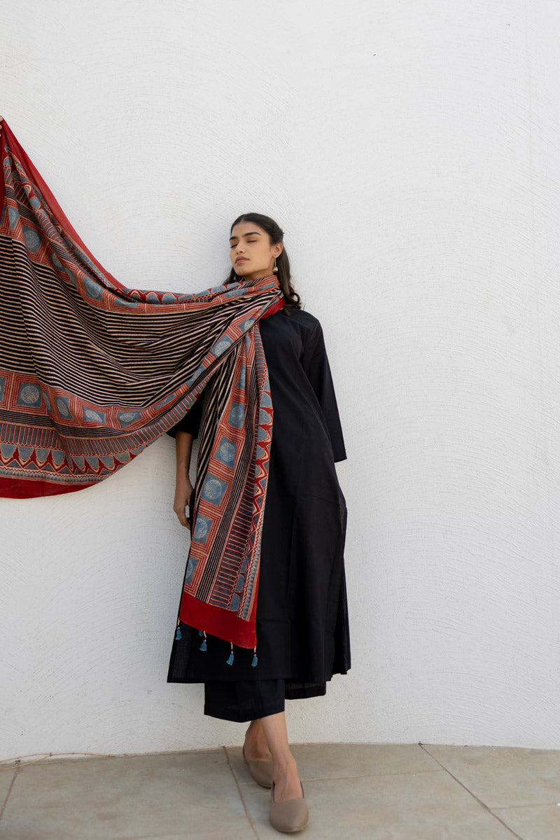 Set of 3 - Kurta, Dupatta & Culotte - Adira 05