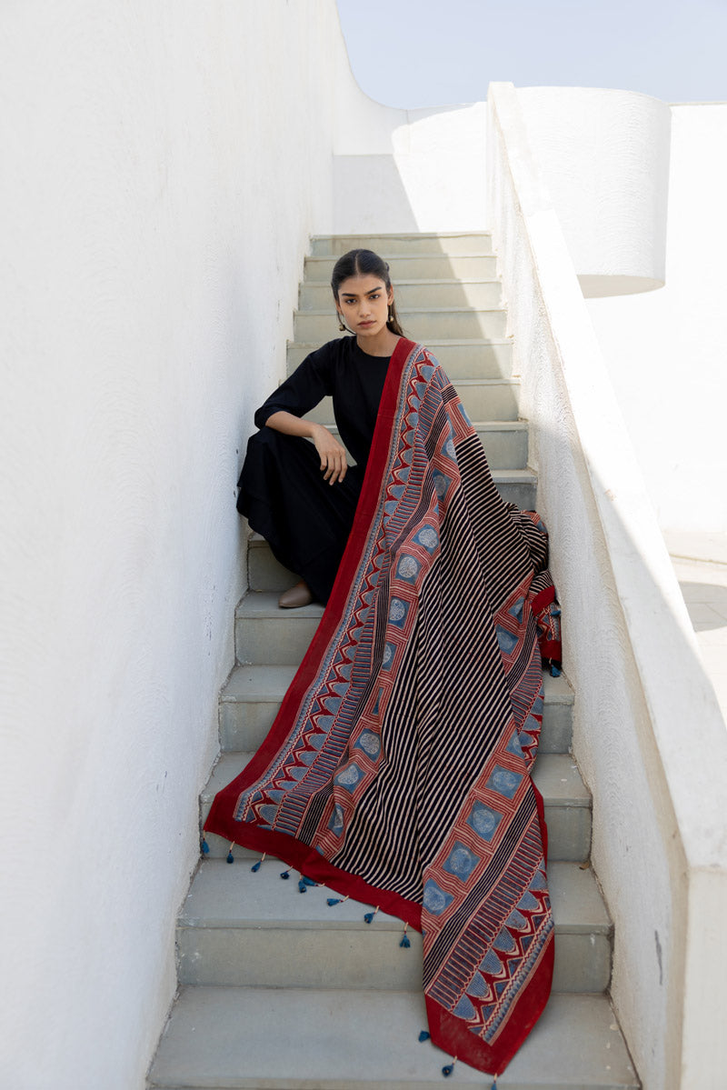 Set of 3 - Kurta, Dupatta & Culotte - Adira 05