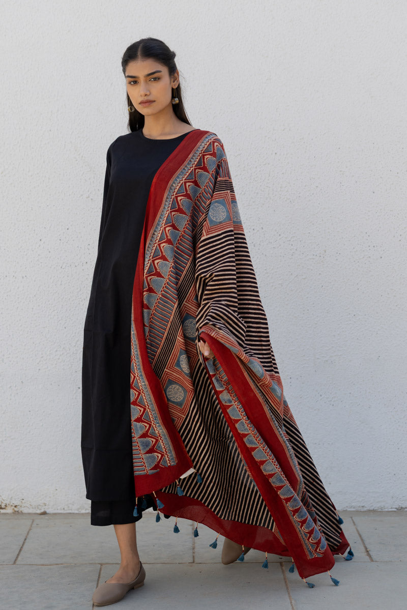 Set of 3 - Kurta, Dupatta & Culotte - Adira 05