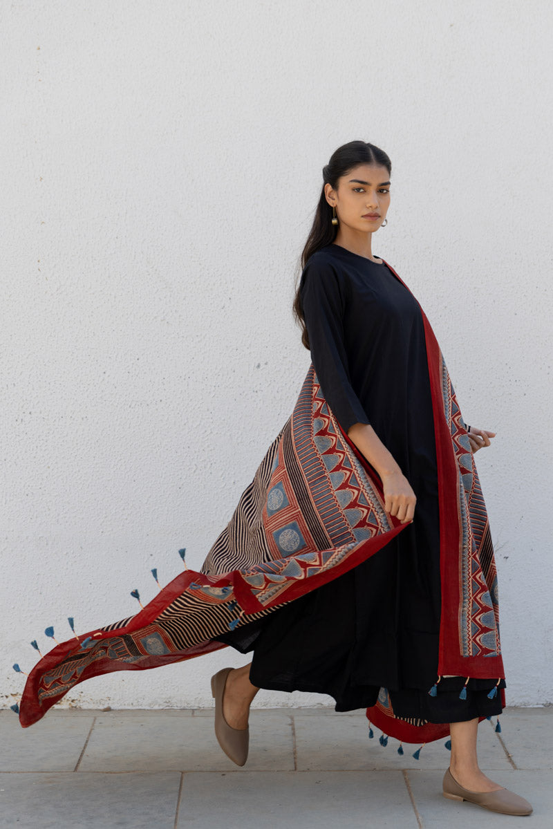 Set of 3 - Kurta, Dupatta & Culotte - Adira 05