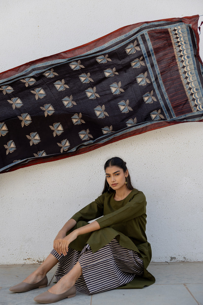 Set of 3 - Kurta, Dupatta & Culotte - Adira 07