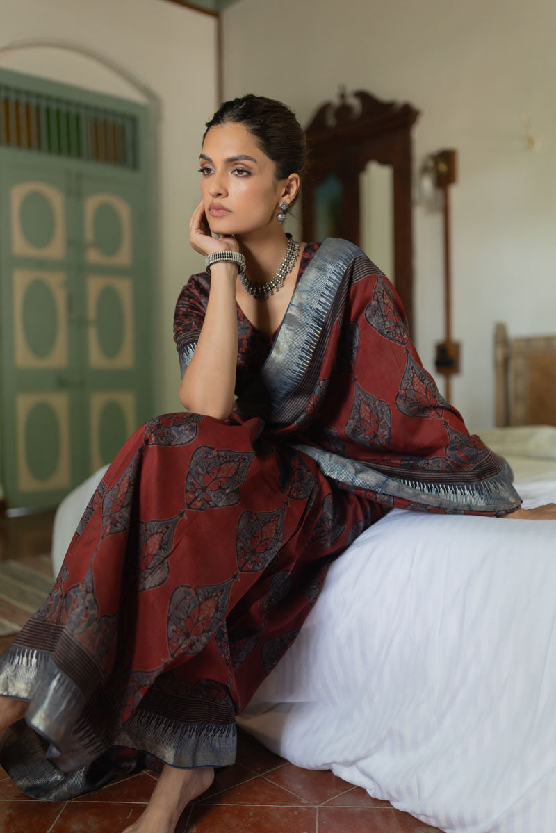 Chanderi Silk Saree - Gulnaar