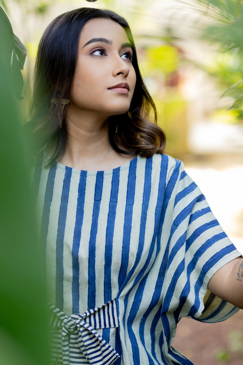Bow-tie Top - Indigo Breeze