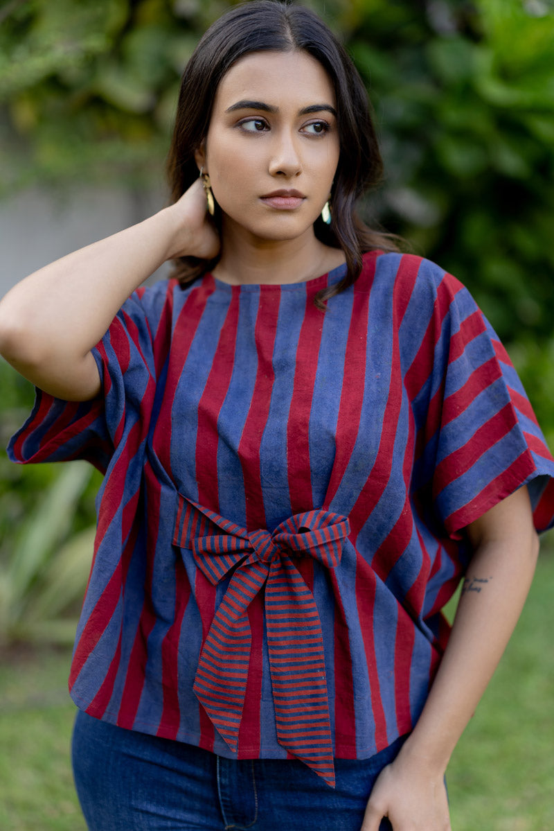 Bow-tie Top - Madder Bloom