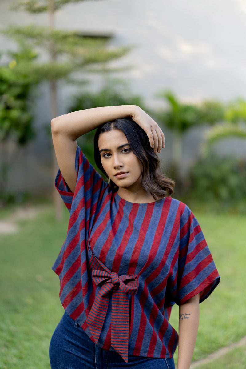 Bow-tie Top - Madder Bloom