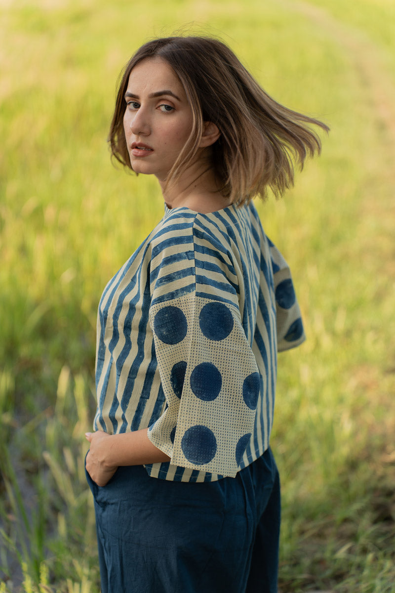 Basic Top - Indigo Stripes