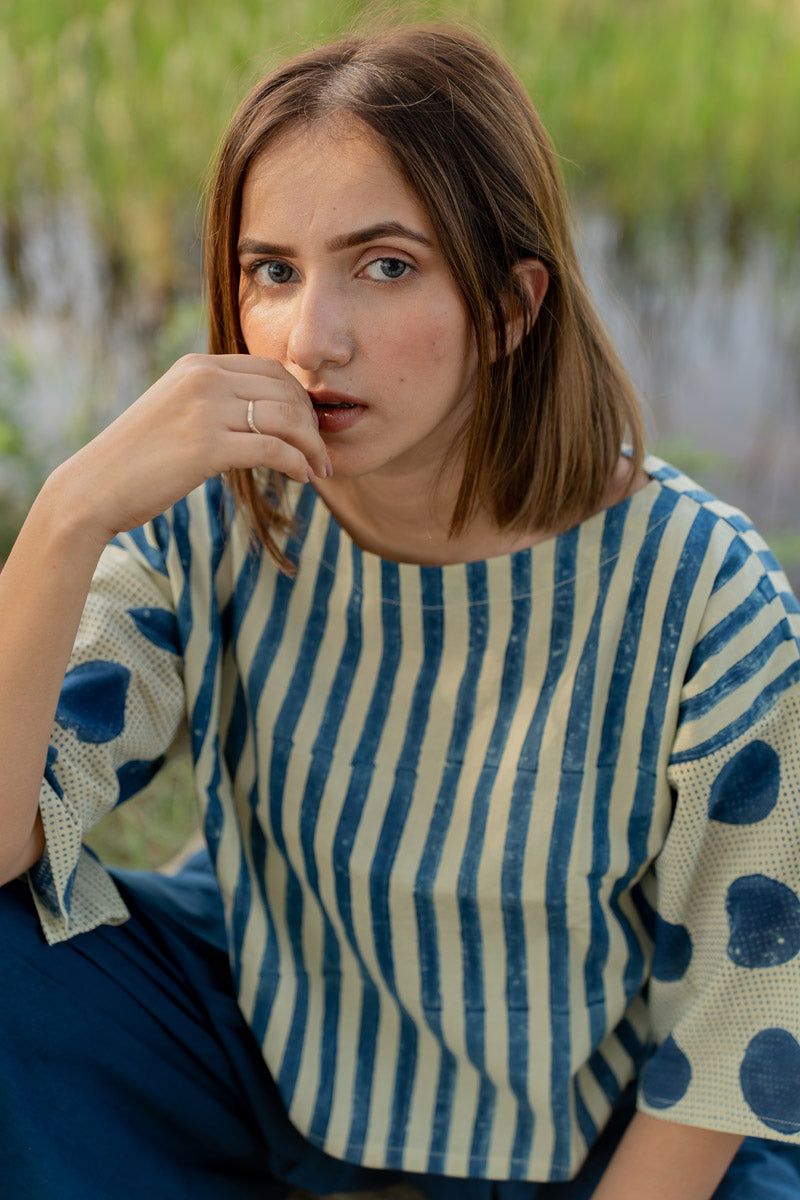 Basic Top - Indigo Stripes