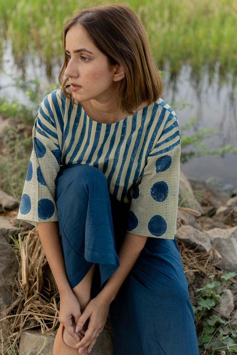 Basic Top - Indigo Stripes