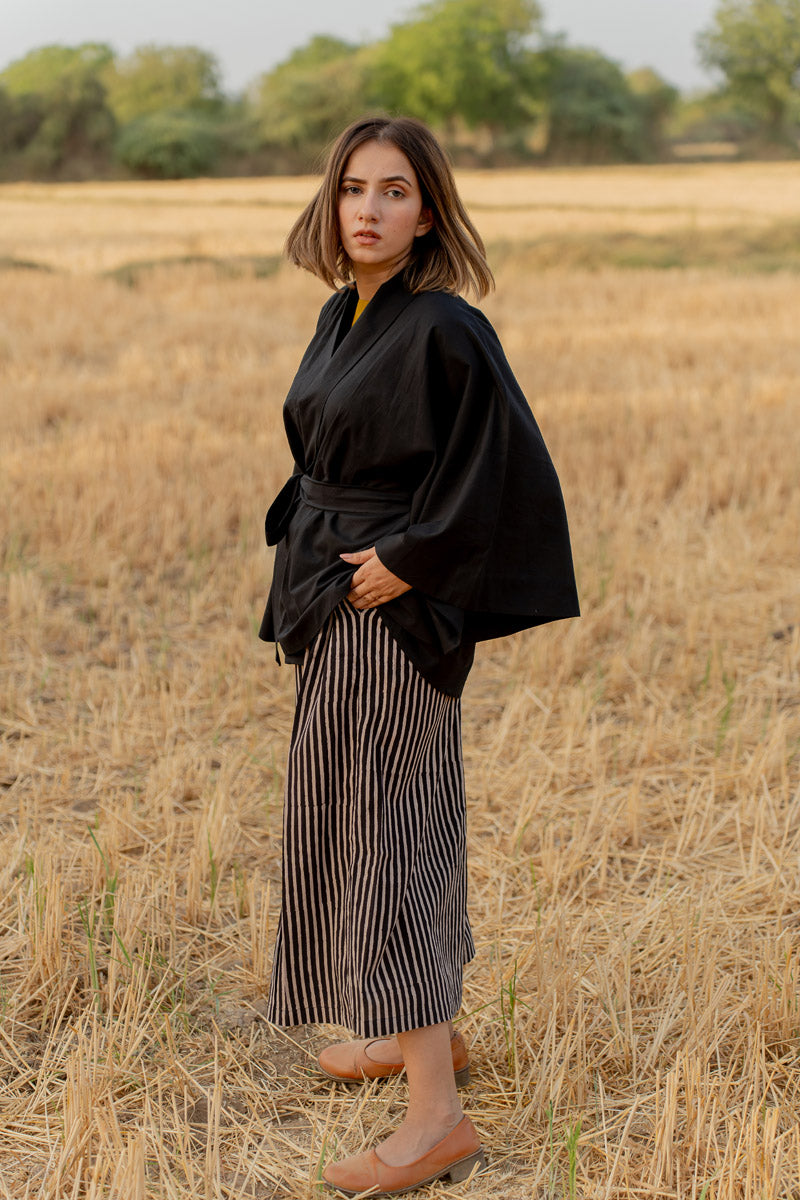 Freesize Kimono Overlay - Black
