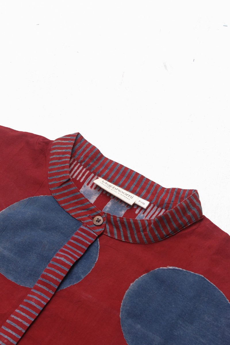 Unisex Anti Fit Shirt - Red Polka