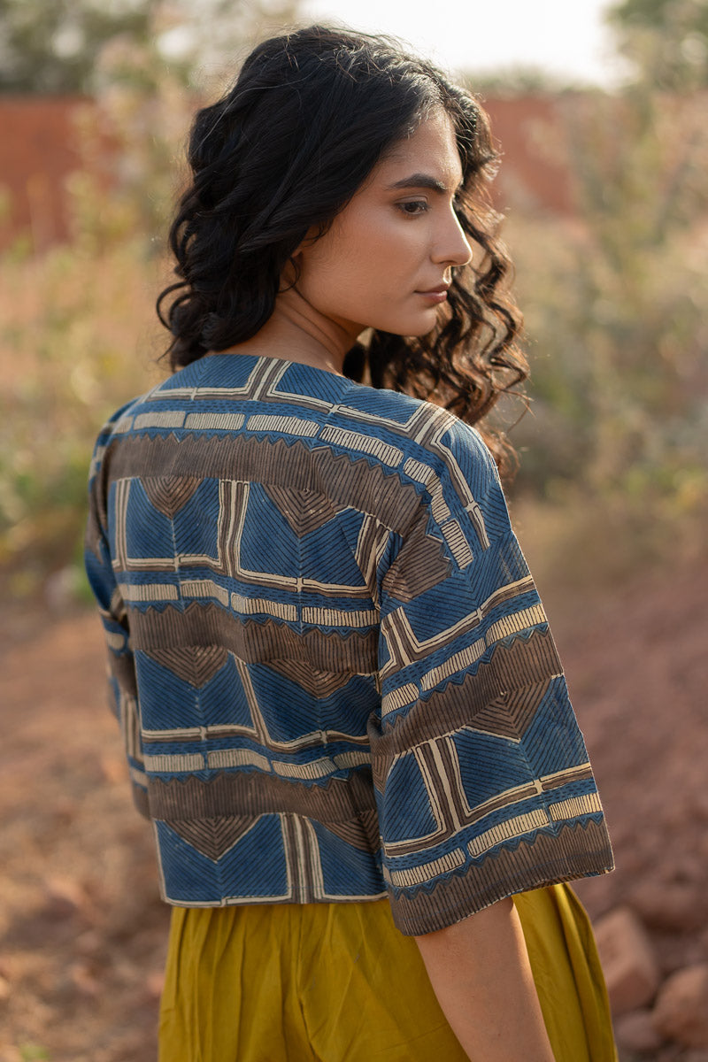Basic Top - Grey & Indigo