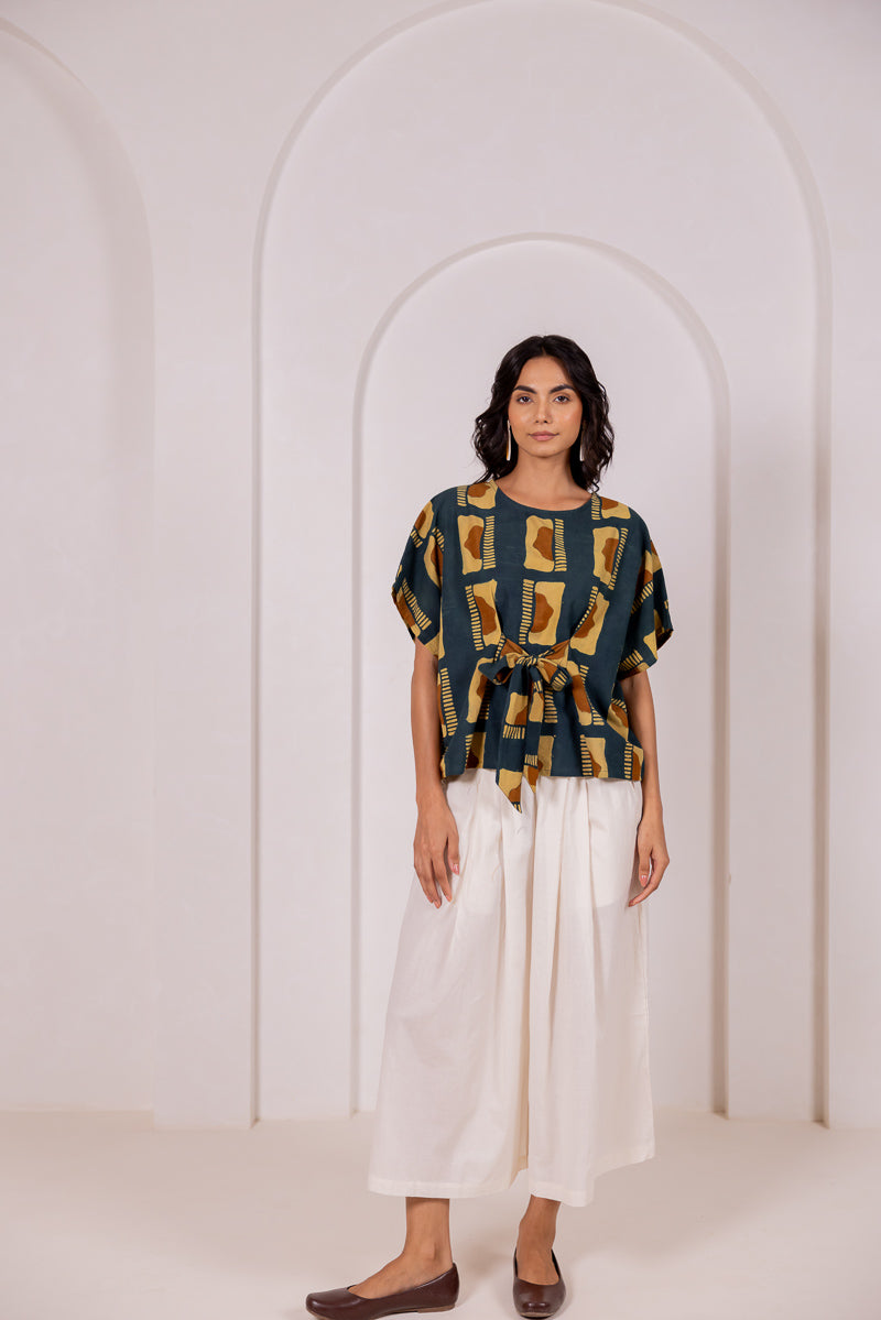Bow-tie Top - Aab Forest Green