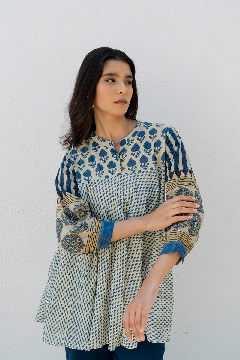 Bias Tunic - Oni Indigo