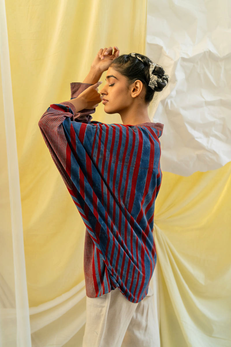 Freesize Antifit Shirt - Play of Stripes