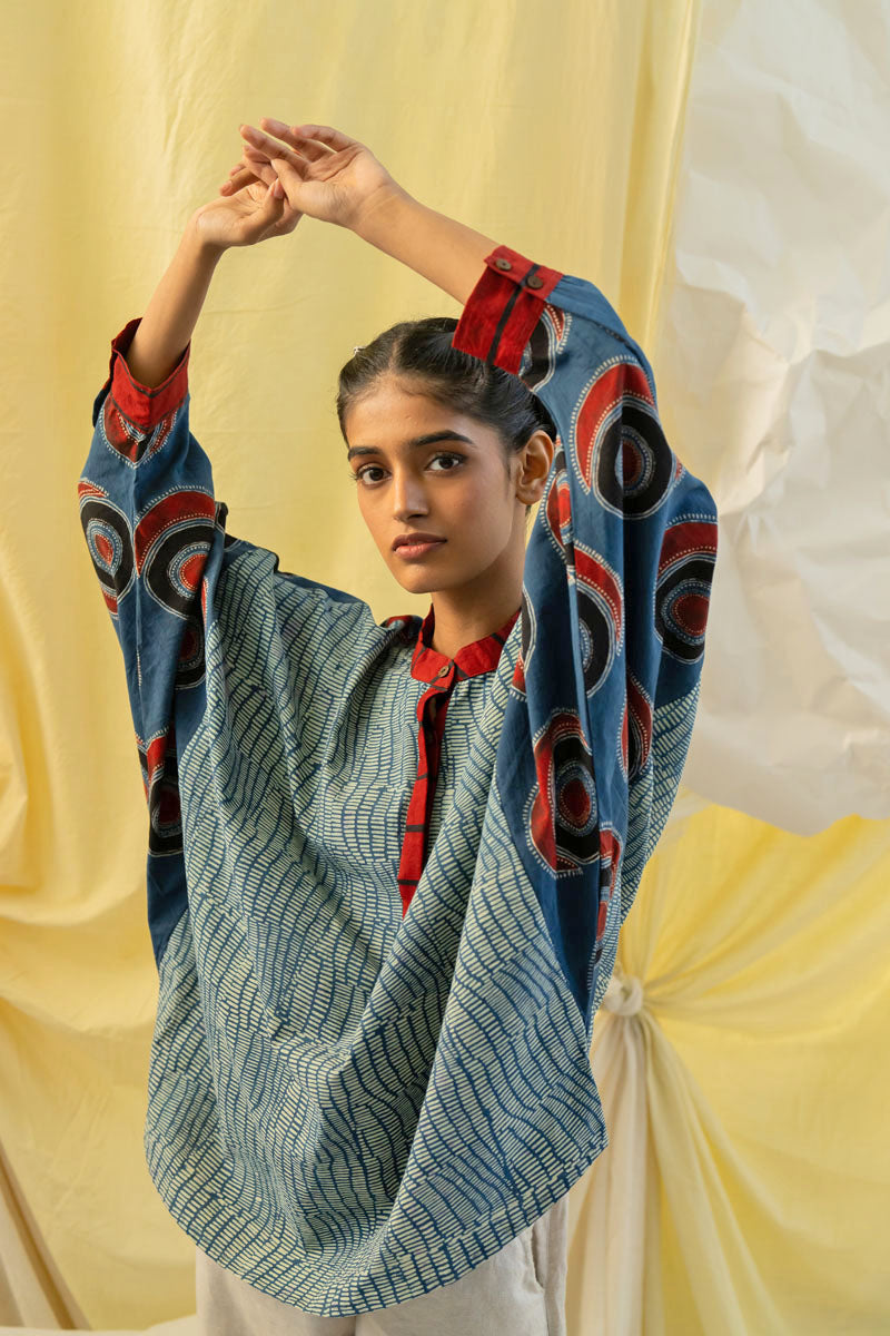 Freesize Anti-fit Top - Indigo Mridul