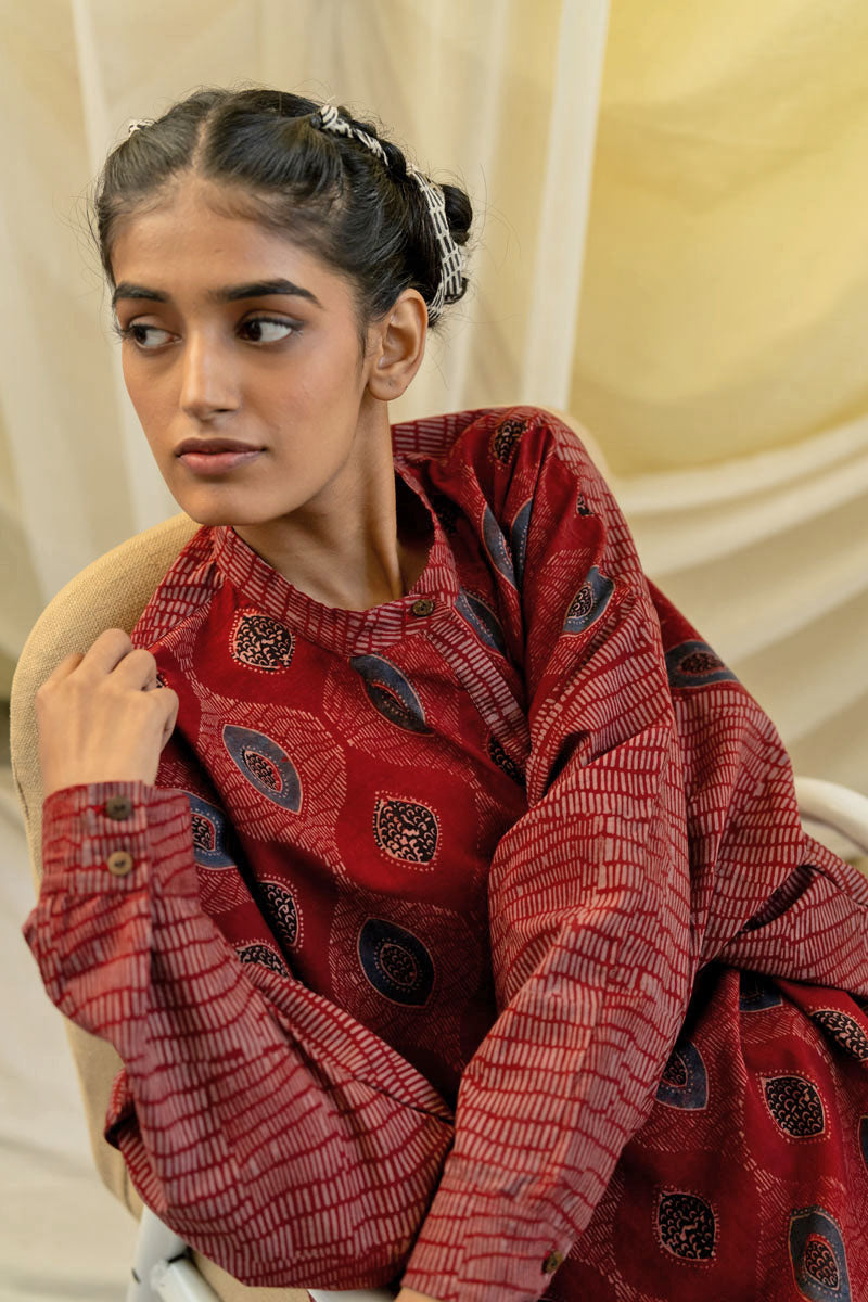 Freesize Antifit Top - Burgundy Nirmal