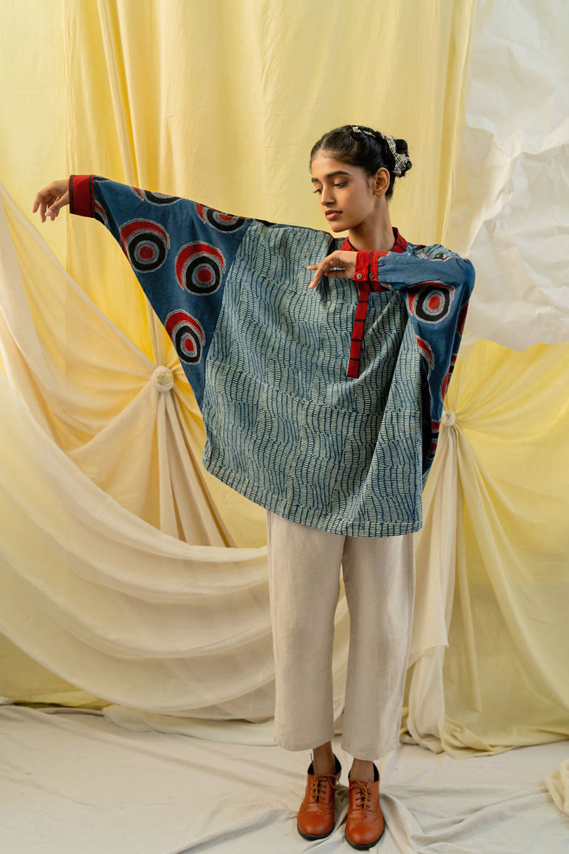 Freesize Anti-fit Top - Indigo Mridul