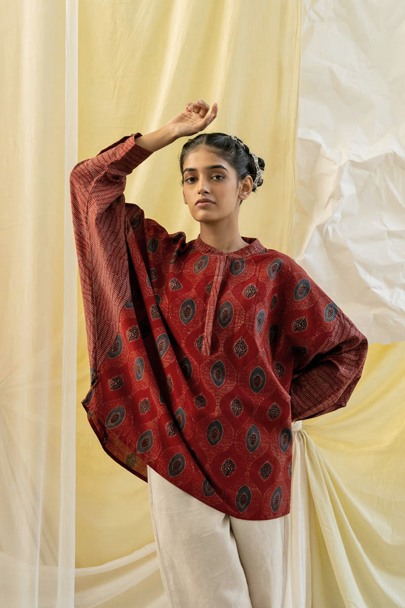 Freesize Antifit Top - Burgundy Nirmal