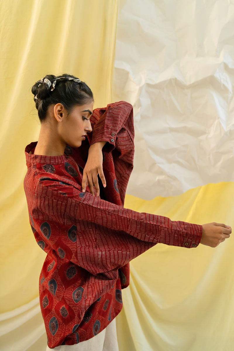 Freesize Antifit Top - Burgundy Nirmal