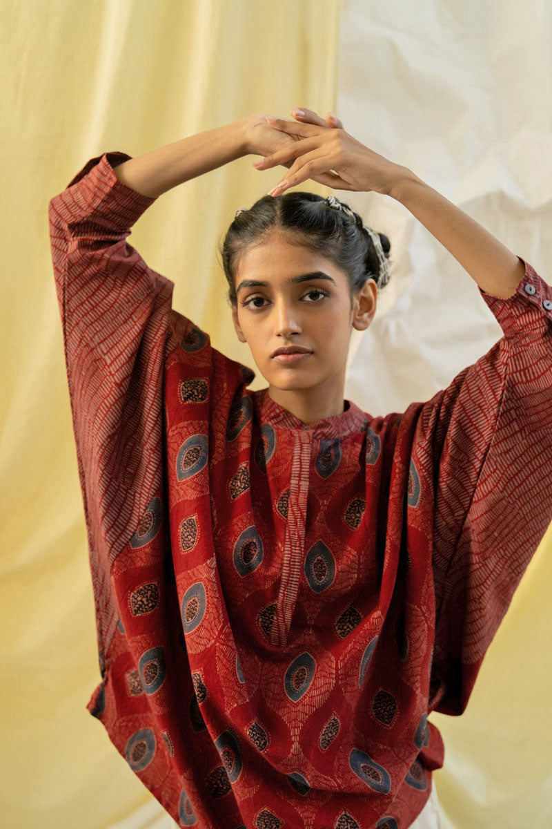 Freesize Antifit Top - Burgundy Nirmal