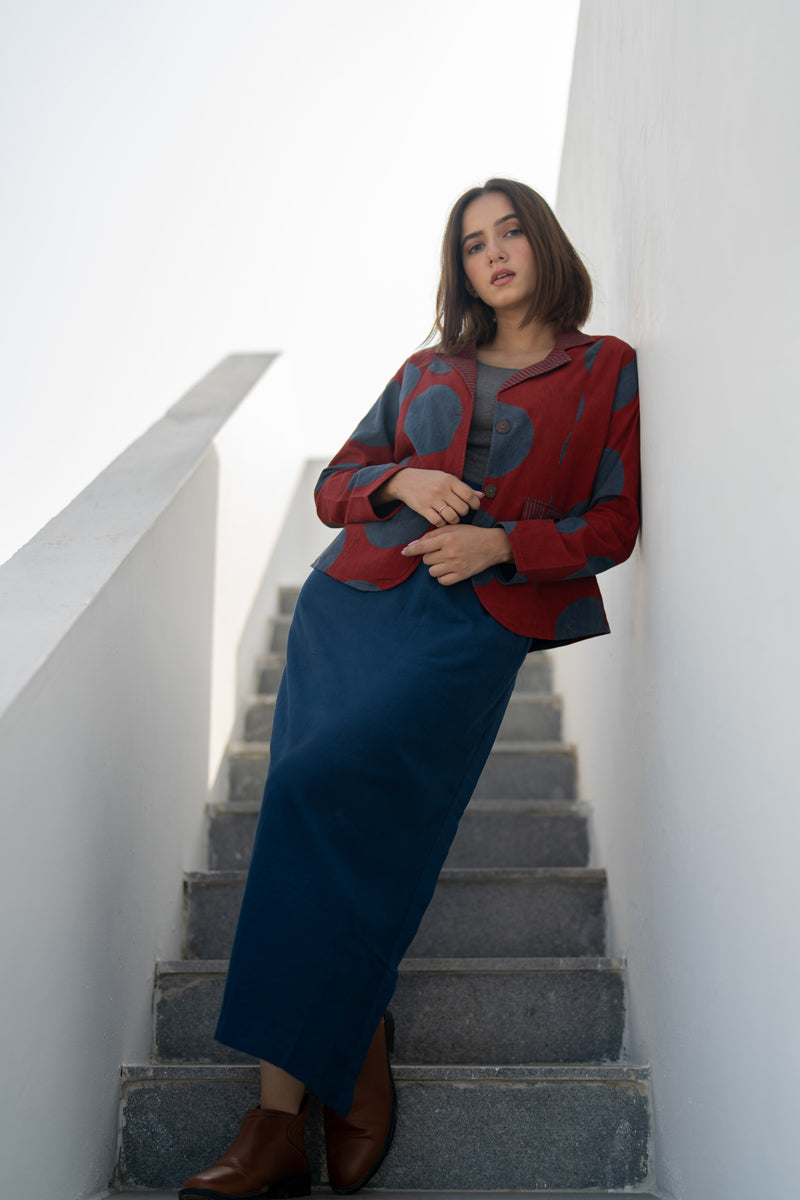 Button up Jacket-Red