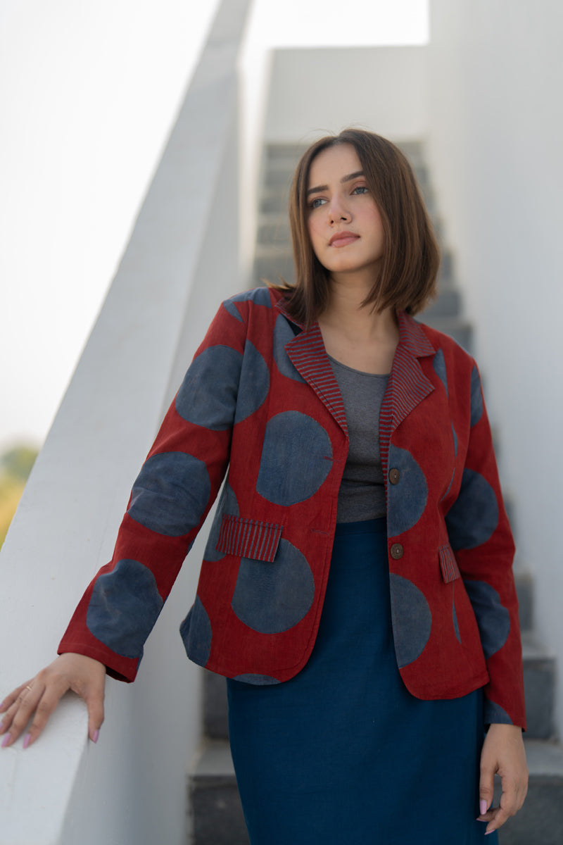 Button up Jacket-Red