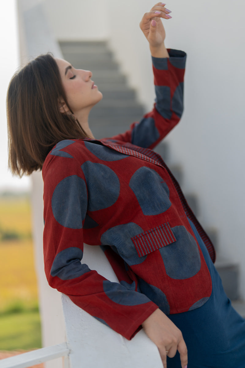 Button up Jacket-Red