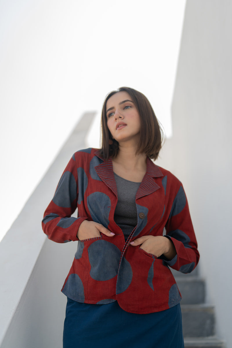 Button up Jacket-Red