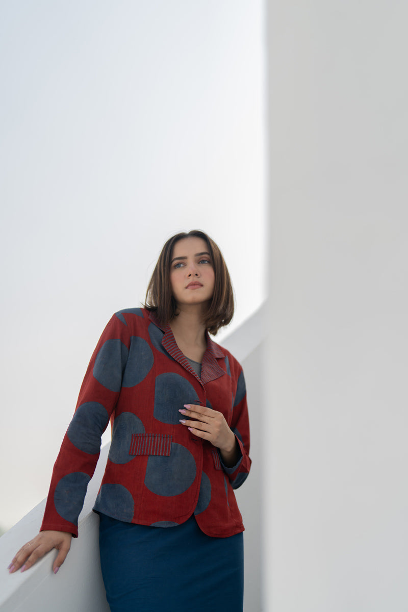 Button up Jacket-Red