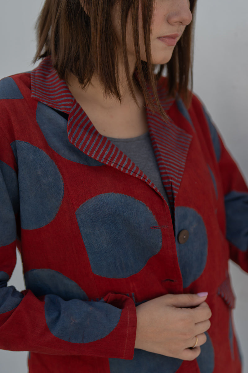 Button up Jacket-Red