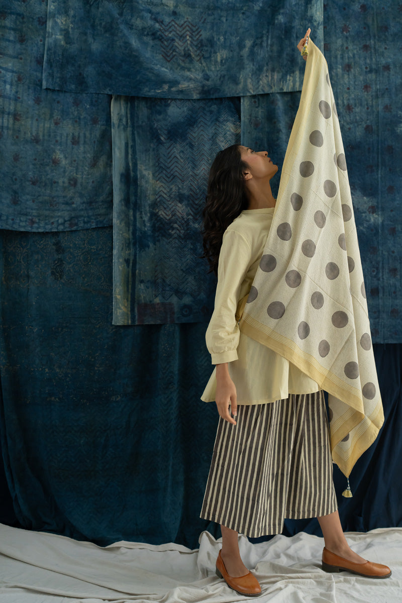 Co-ord Set of 3 - Bias Tunic, Scarf & Culotte - Sadeh 14