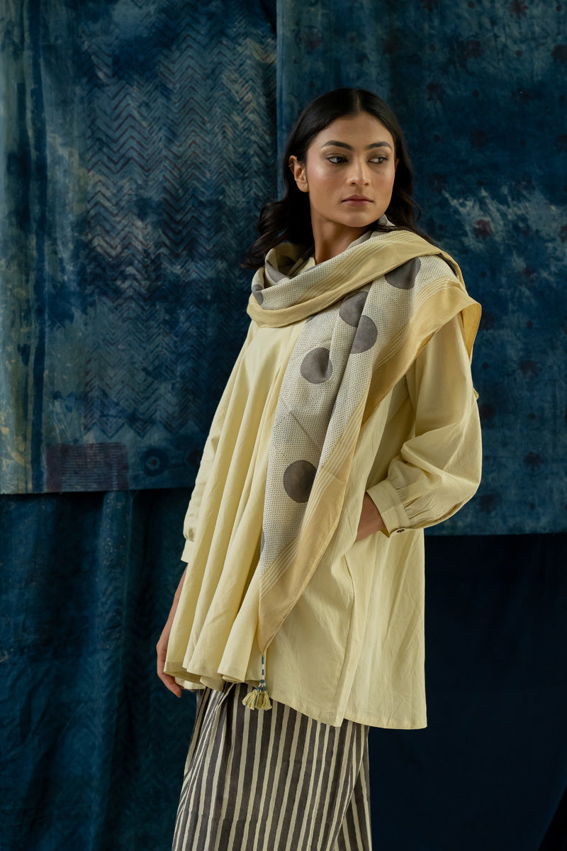 Co-ord Set of 3 - Bias Tunic, Scarf & Culotte - Sadeh 14