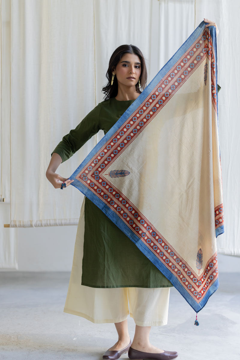 Set of 3 - Kurta, Culottes & Scarf - Mrida 13