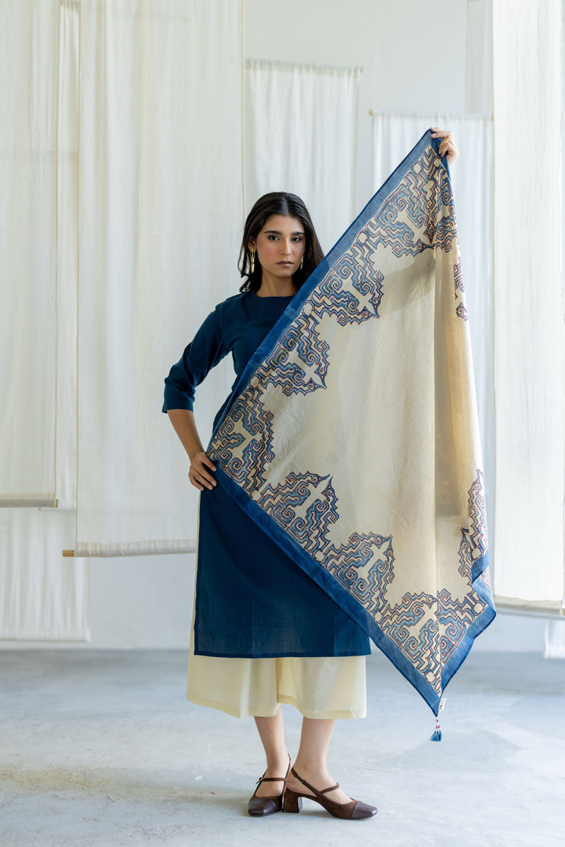 Set of 3 - Kurta, Culottes & Scarf - Mrida 10
