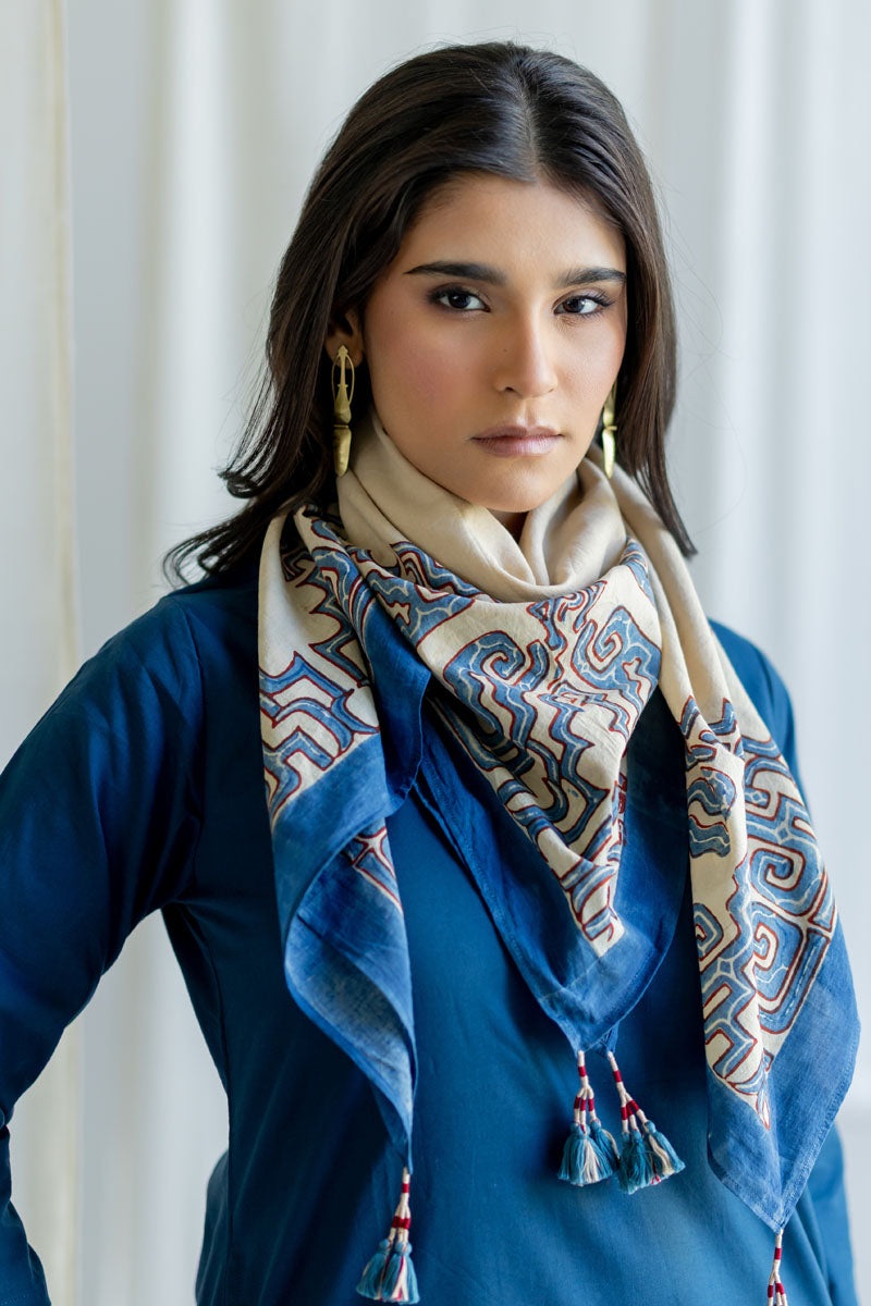 Set of 3 - Kurta, Culottes & Scarf - Mrida 10