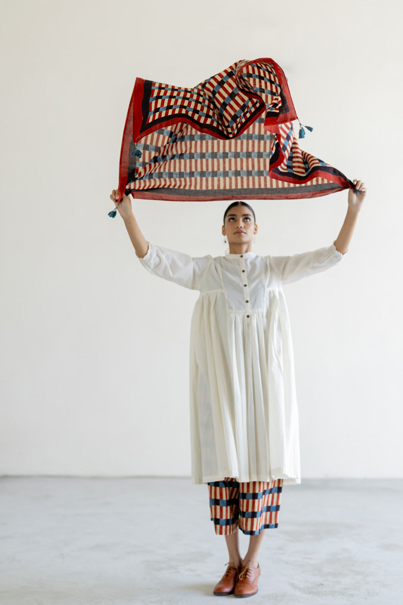 Set of 3 - Kurta, Scarf & Culotte - Ona 06
