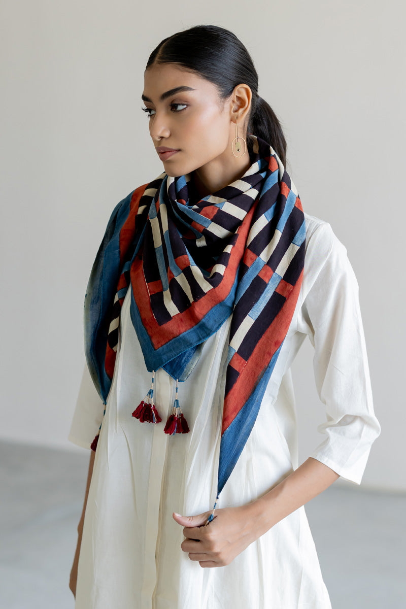 Set of 3 - Kurta, Scarf & Pant - Ona 12