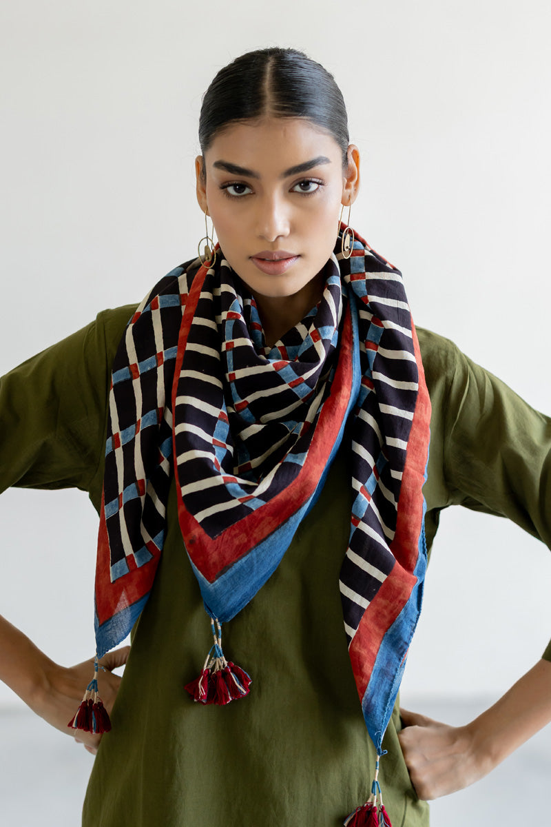 Set of 3 - Kurta, Scarf & Culottes - Ona 08