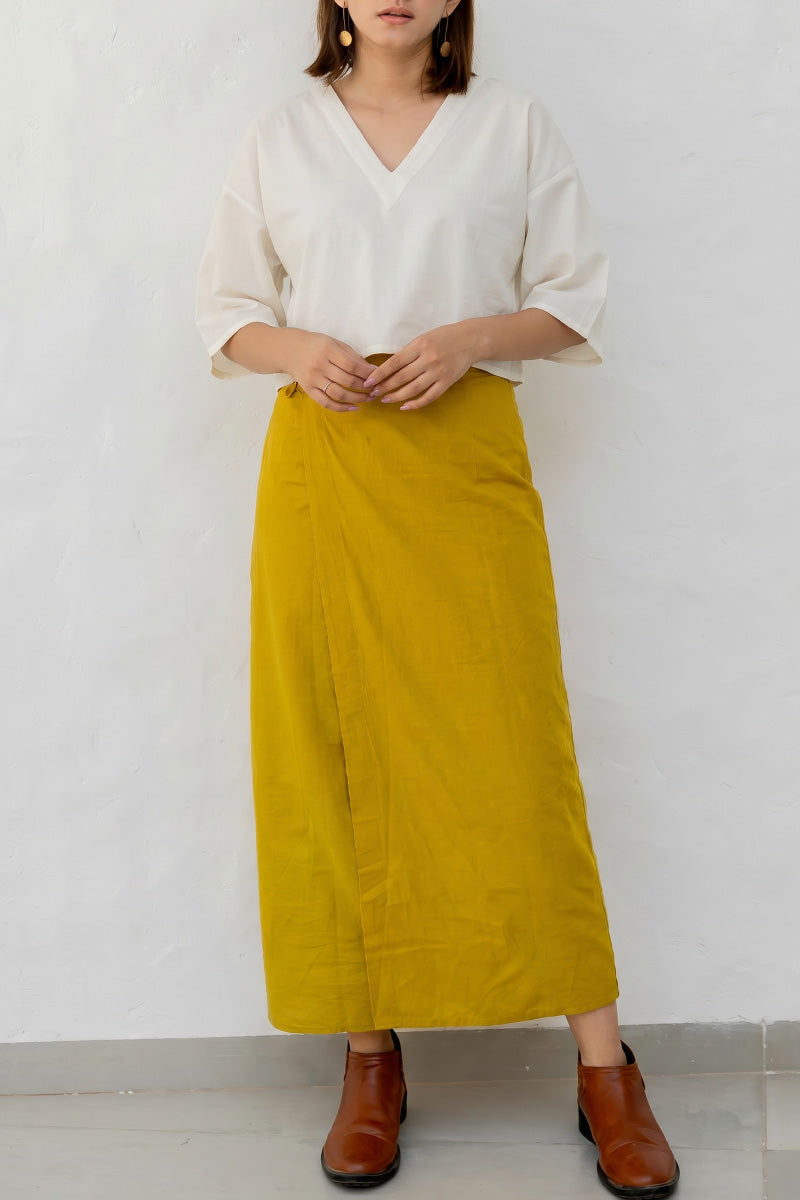 Wrap Skirt - Plain Mustard