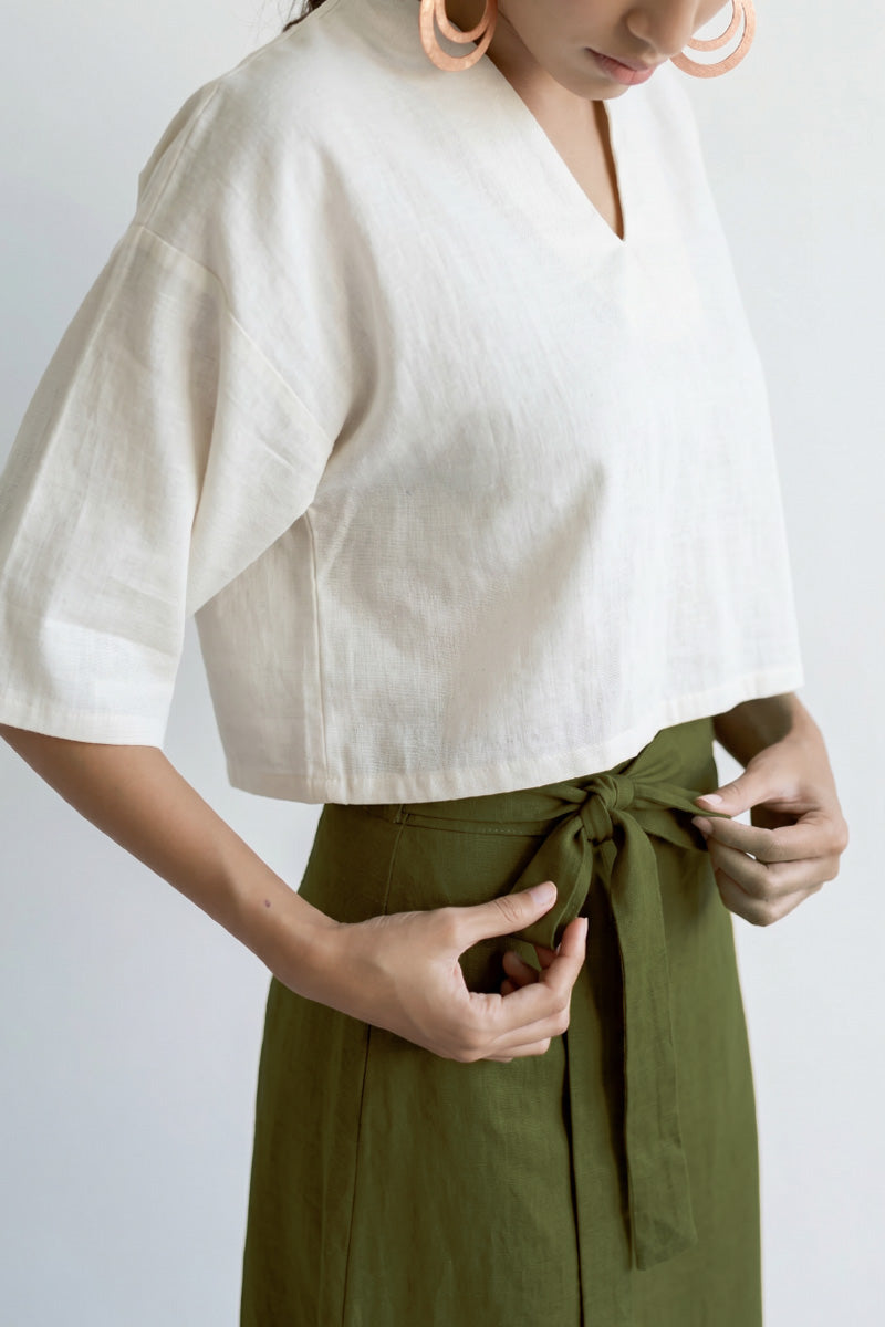 Wrap Skirt - Plain Olive