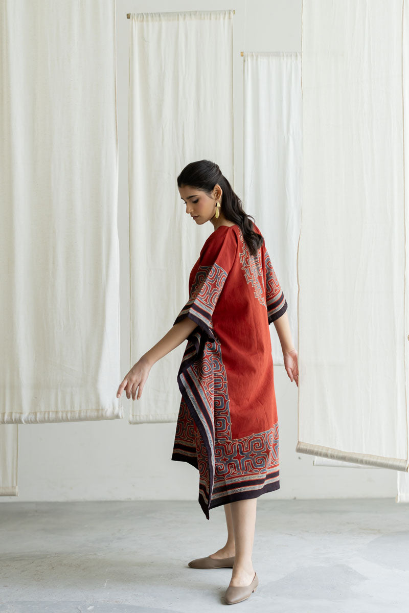Freesize Kaftan Dress - Prithvi Red