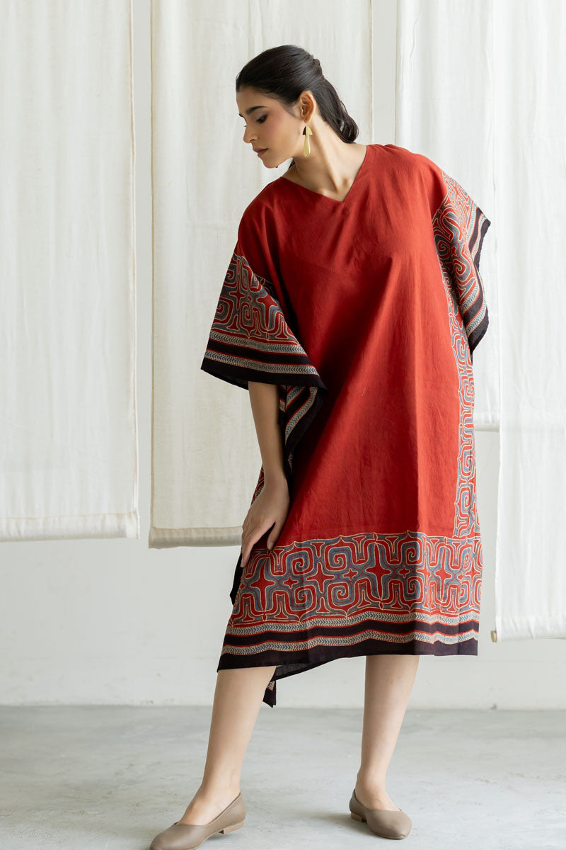 Freesize Kaftan Dress - Prithvi Red