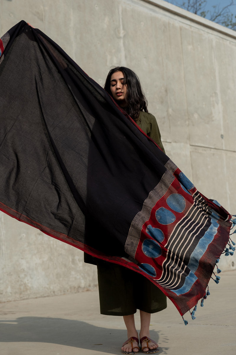 Cotton Dupatta - Black