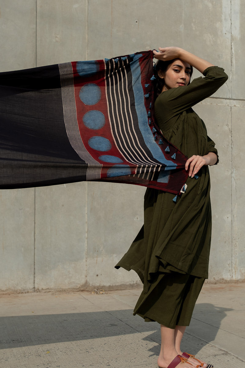 Cotton Dupatta - Black