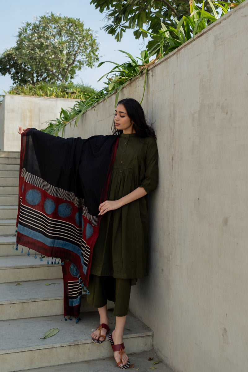 Cotton Dupatta - Black